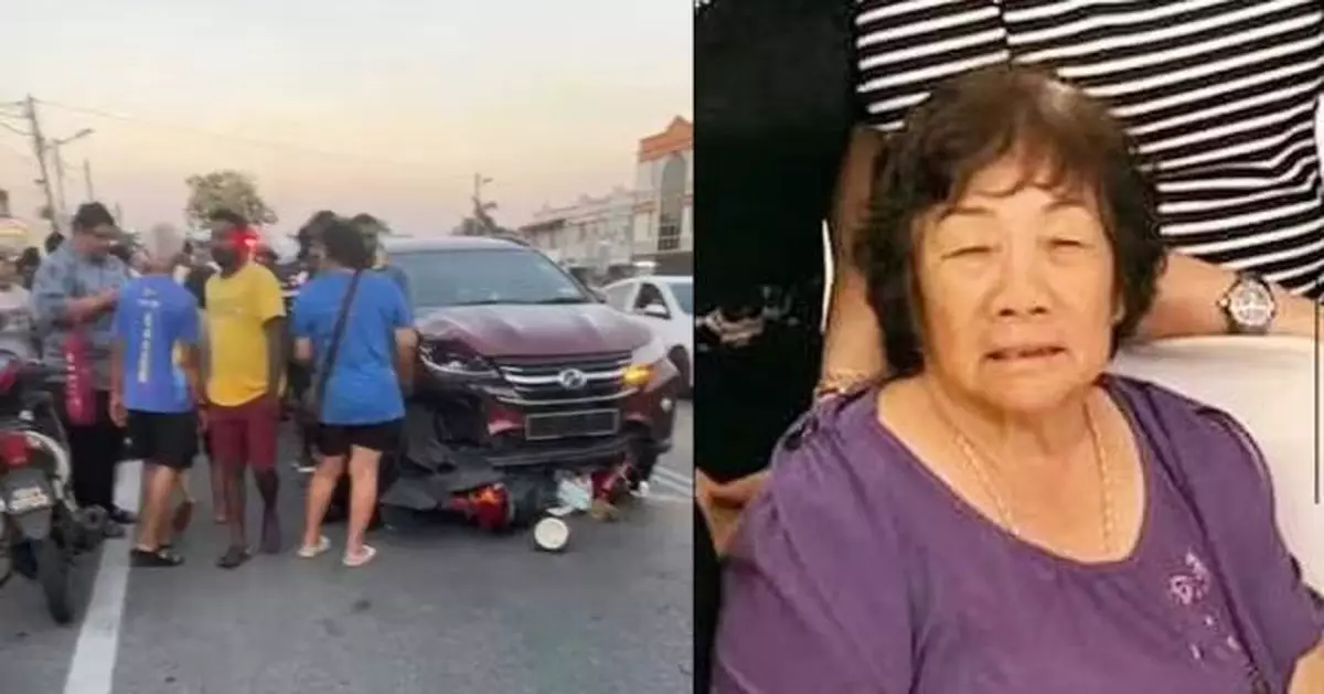 騎電單車橫過馬路遭撞擊 大馬華裔婦人連人帶車被拖至對面行車線當場不治