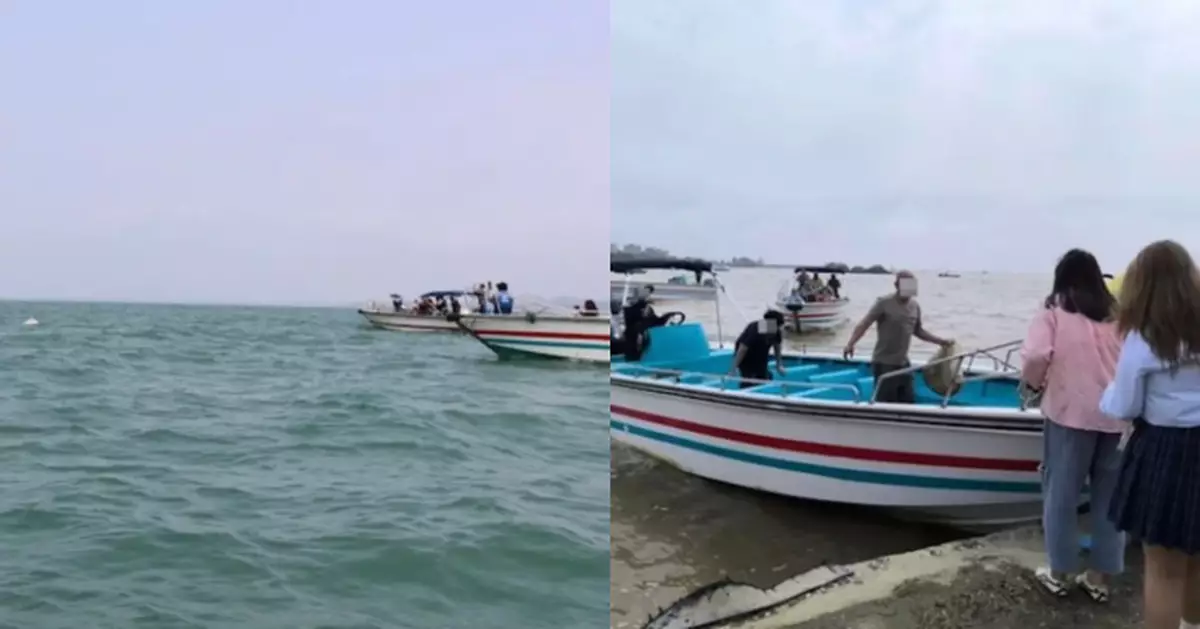 十幾艘船隻非法載客圍堵粉紅海豚 廣西三娘灣現亂象官方出手整治