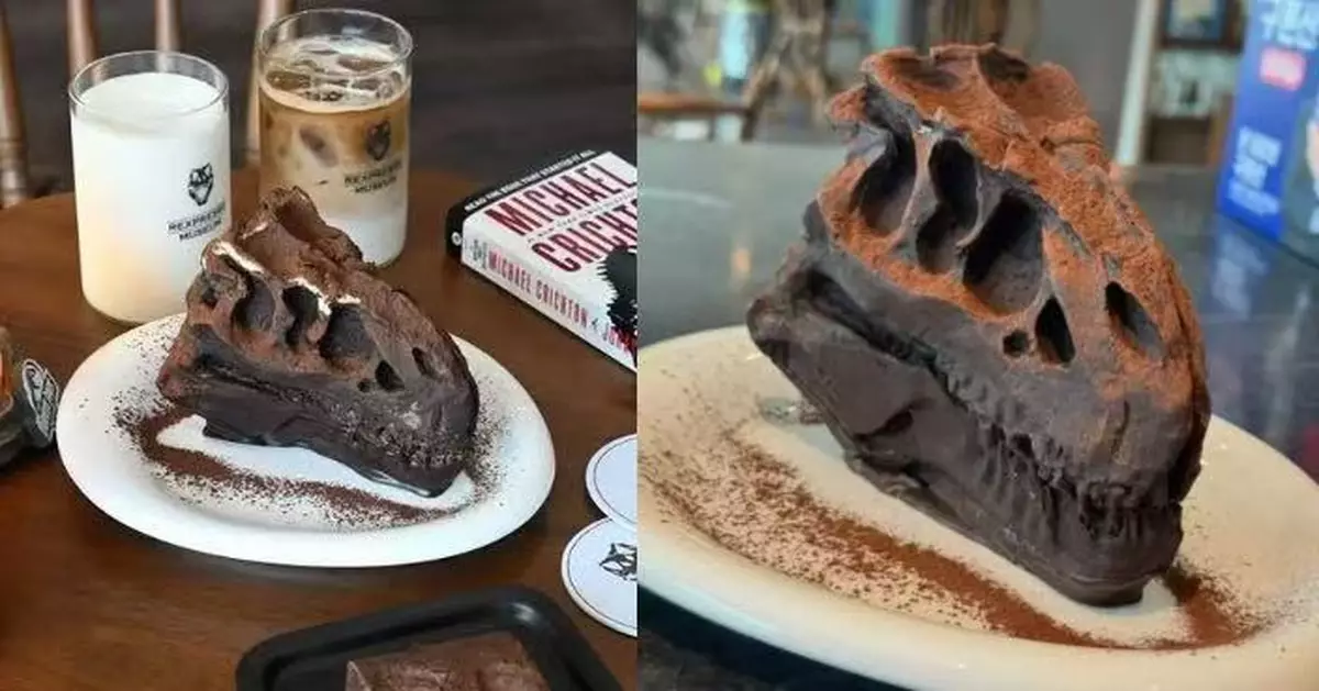 恐龍迷必去！南韓咖啡廳推暴龍頭骨提拉米蘇 造型逼真驚艷全網