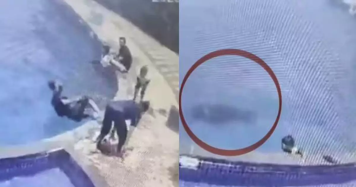 印度男疑突發心臟病墮泳池 8歲兒哭喊求助近3分鐘無人理 送院搶救終不治