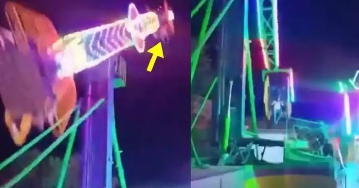 搭遊樂設施遭拋出座位 墨西哥女墮地瞬間獲熱心男徒手接住奇蹟保命