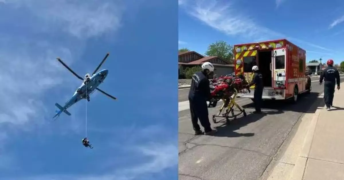 慘遭蜂群螫逾百次無法下山 美國登山客獲消防出動直升機吊掛救出送院