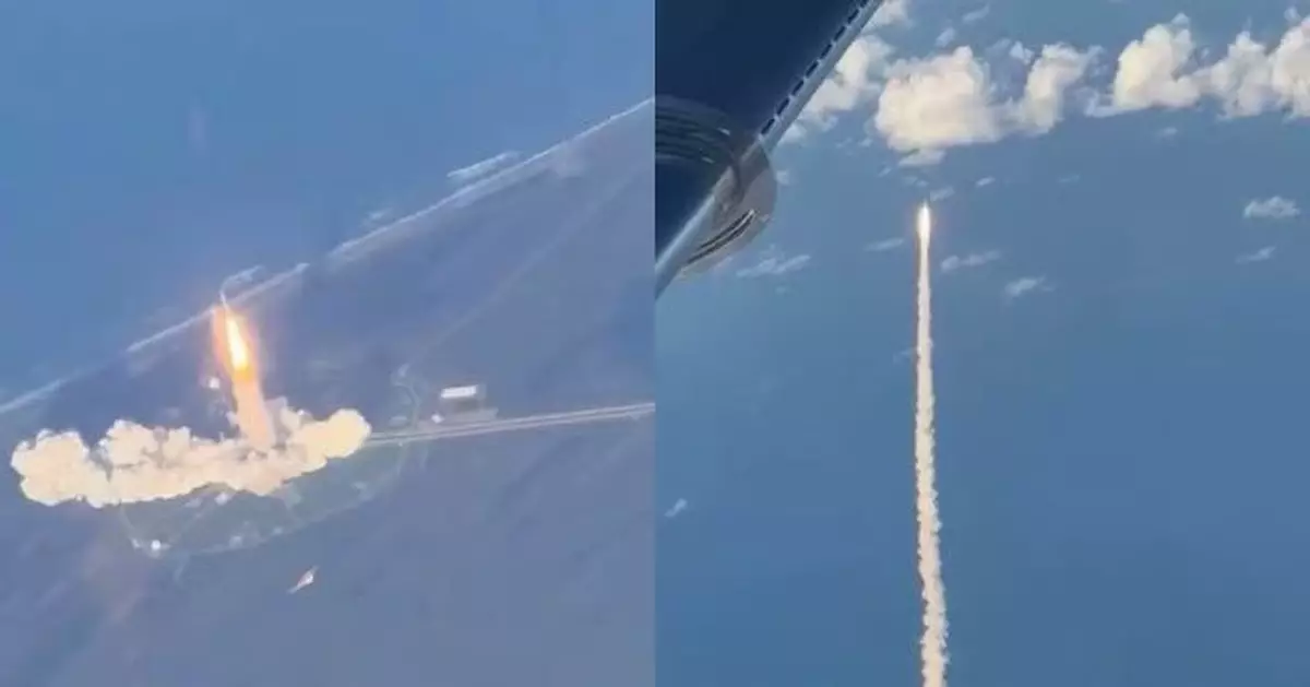 航班乘客機窗直擊「 阿爾忒彌斯2號升空」似咫尺之遙 震撼畫面曝光