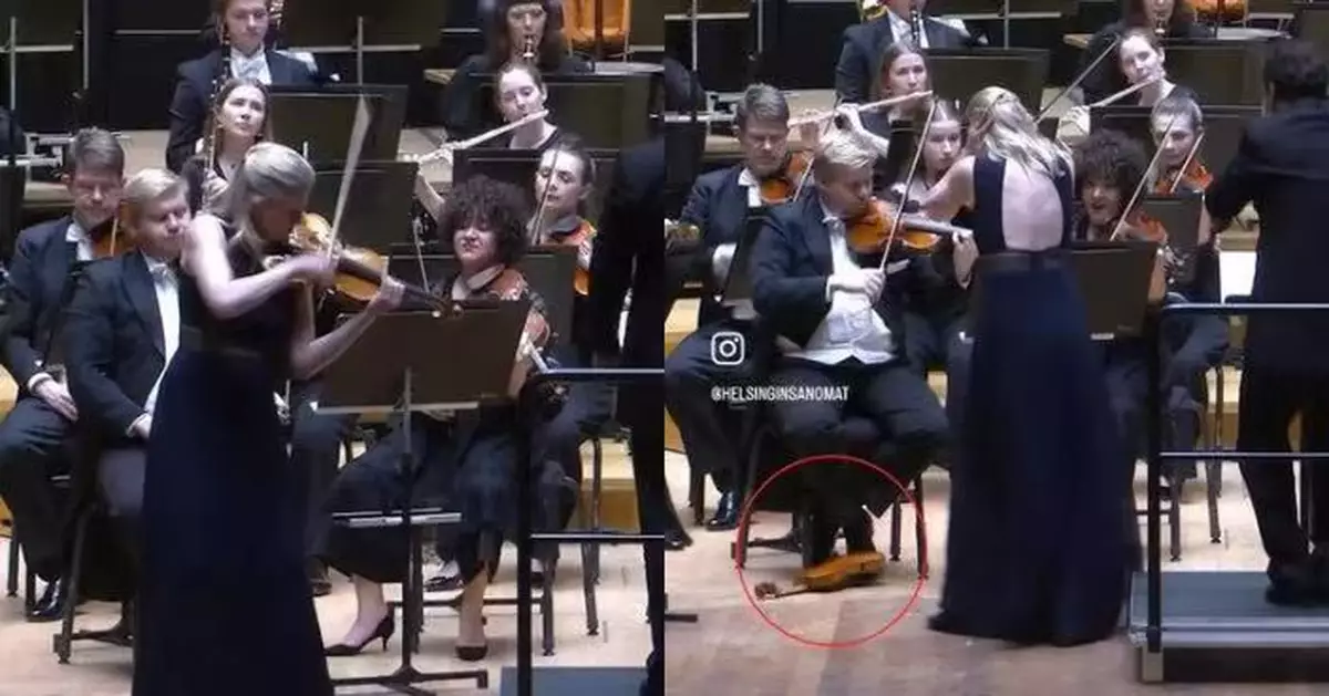 英指揮家演出誤擊飛逾千萬古董小提琴 幸獲前方女琴手做1舉動免摔地