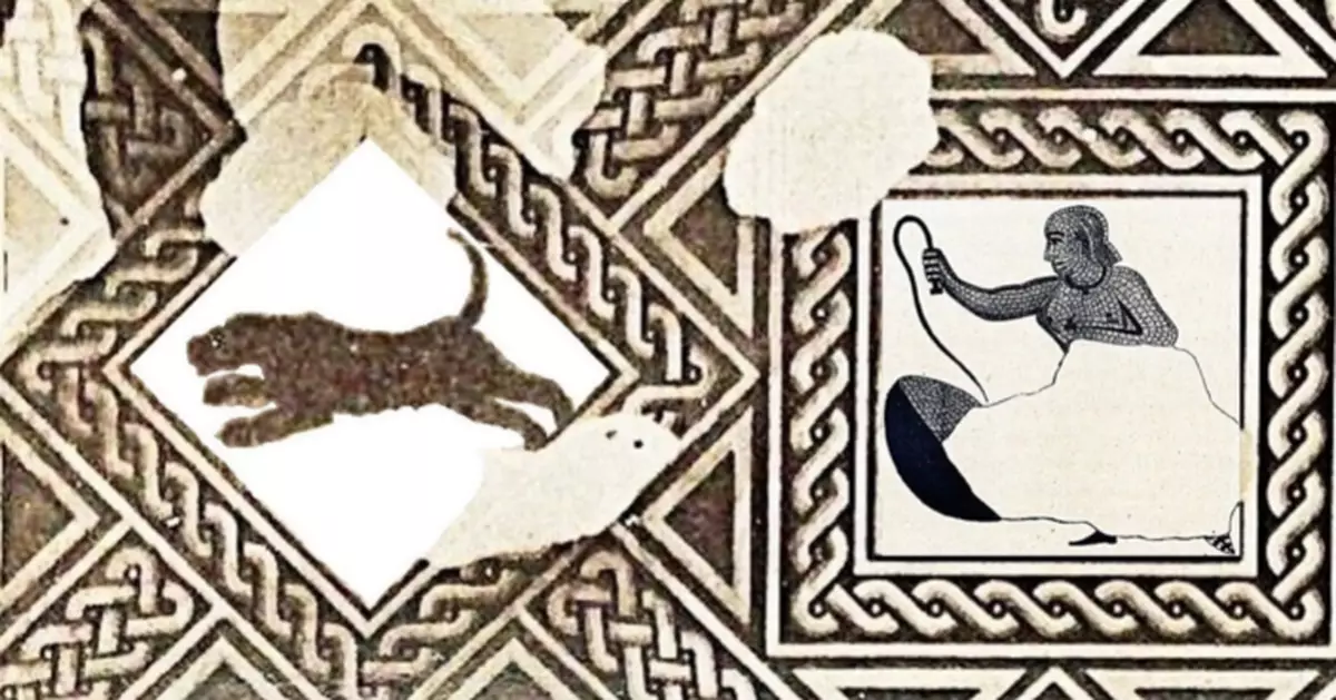 拿鞭子與豹對峙 1800年前文物證實古羅馬有女鬥士