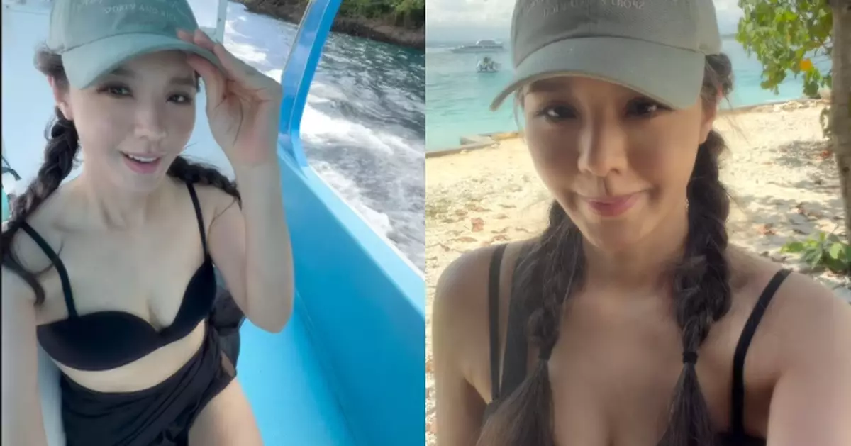 官恩娜峇里島大解放！46歲三點式曬身材