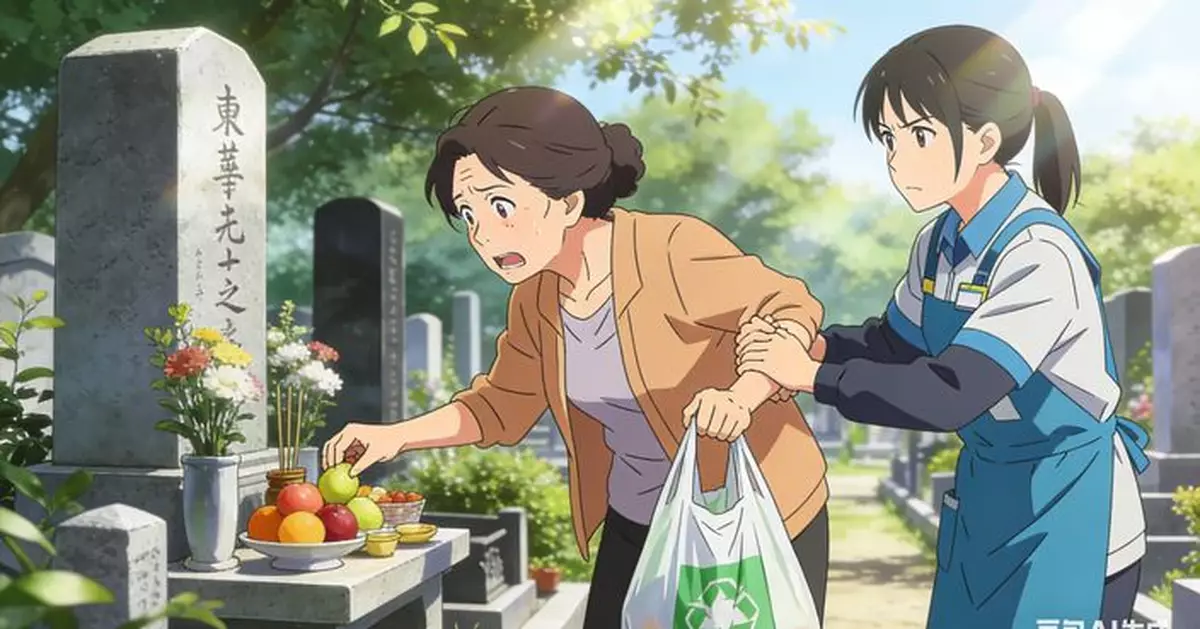 清明掃墓遇「墳場老鼠」偷祭品 醒目清潔姐姐跟蹤拍片：一定唔係第一次！