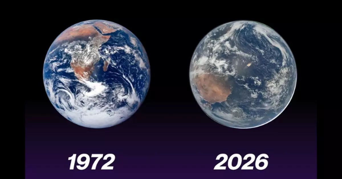 NASA公開阿提米絲2號地球照！網民驚呼：地球比1972年變暗淡了