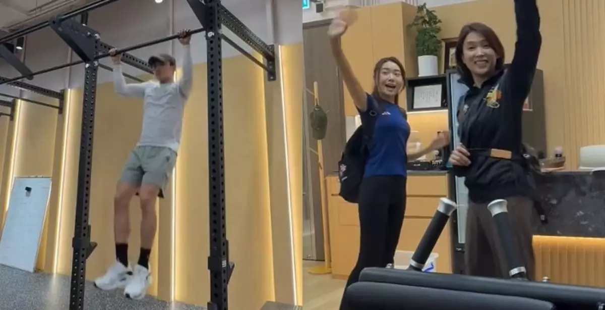 周嘉洛健身室瘋狂操肌 蔣祖曼戴祖儀hea住打卡形成強烈對比