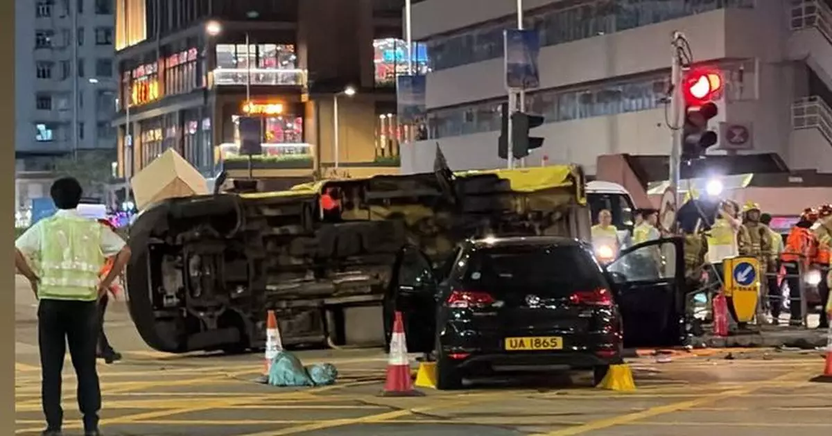 長沙灣私家車撞翻救護車釀3傷 36歲司機涉酒駕被捕