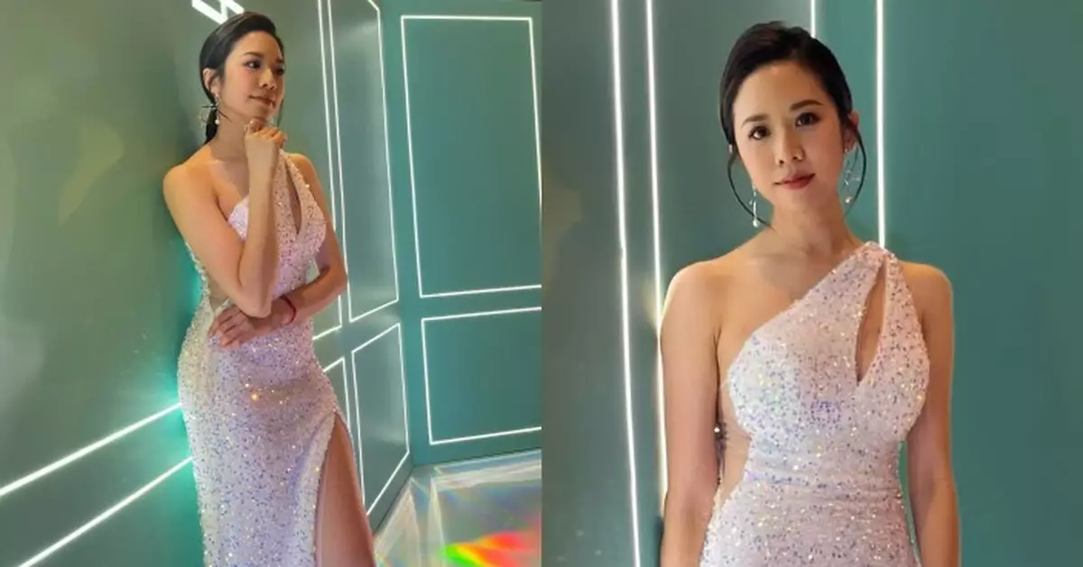 邵珮詩36歲生日前派福利 斜肩晚裝胸前「開一刀」震撼網民