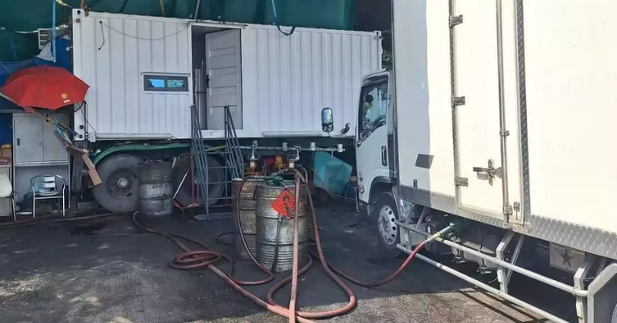 消防處突擊查多個「鬼油」黑點 北區葵青搗2非法油站檢4465公升柴油拘3人