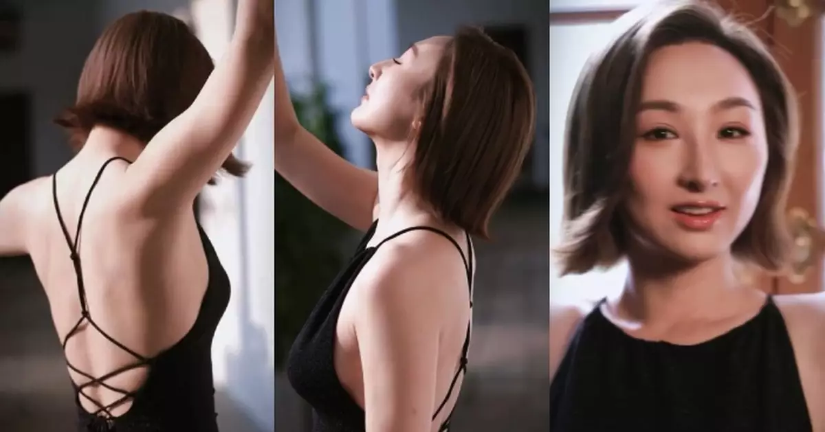 高海寧PO拍攝花絮化身「影后」晒美背 網民激讚：隨便轉個圈都可以迷暈我