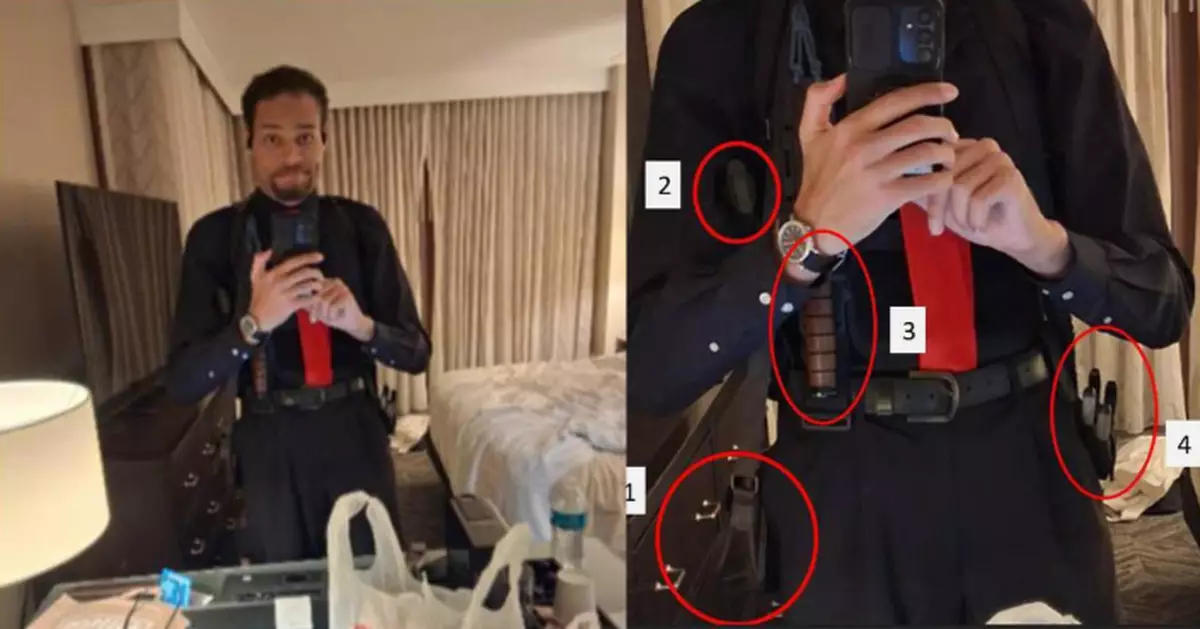 涉企圖行刺特朗普男子 晚宴前酒店房持刀槍自拍