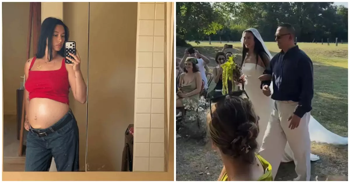 姜一郎宣布懷孕姜文榮升外公　混血索女晒巨肚去年嫁外籍攝影師