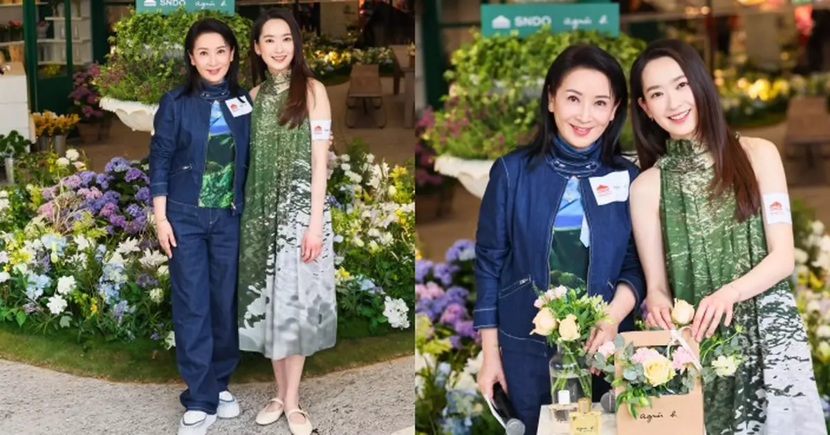 林愷鈴龔慈恩母女檔揭幕法式花園 Ashley兼任攝影師教媽咪打卡