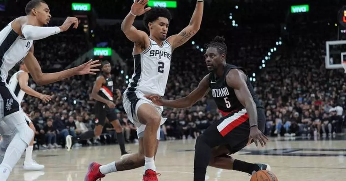 拓荒者反勝馬刺扳平系列賽 文班亞馬腦震盪退場