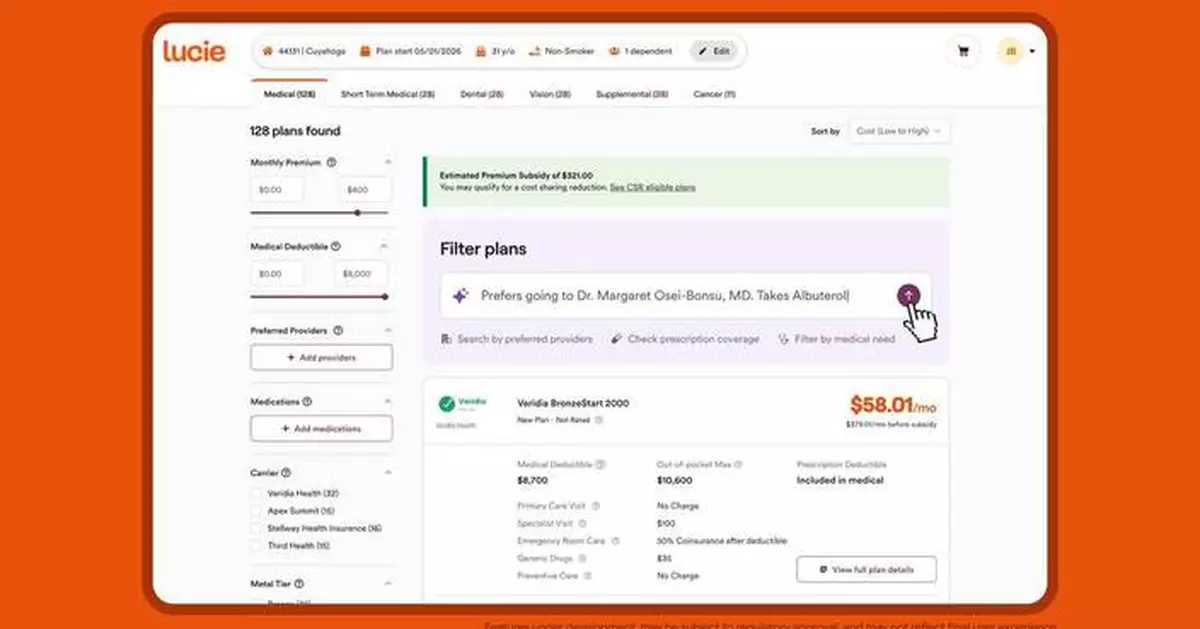 奧斯卡健康推露西平台 革新美國醫療保險購物模式