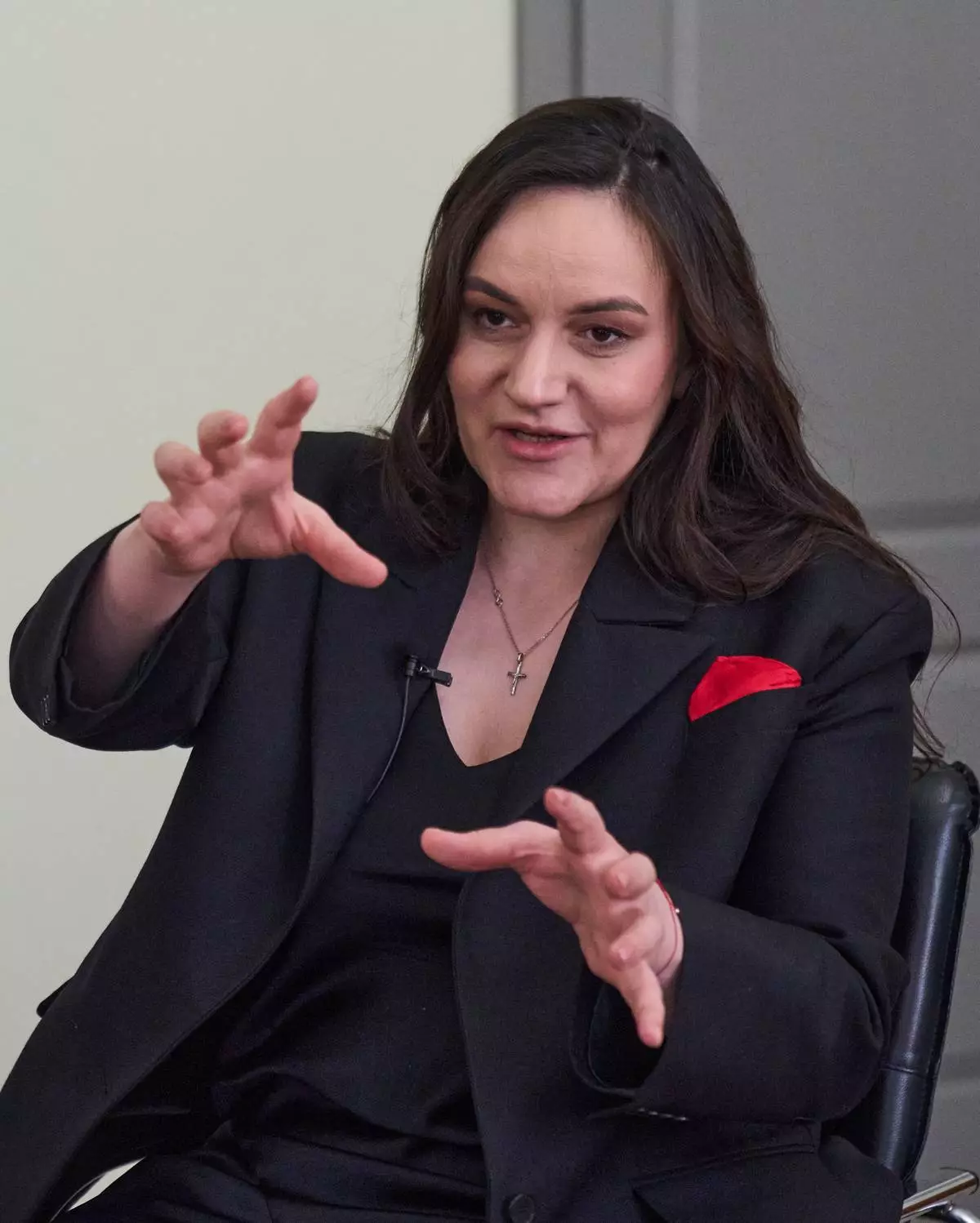 2026年2月20日，烏克蘭基輔，烏克蘭文化部長塔蒂亞娜·別列日娜在接受美聯社訪問時發言。(美聯社圖片/葉夫雷姆·盧卡茨基) AP圖片