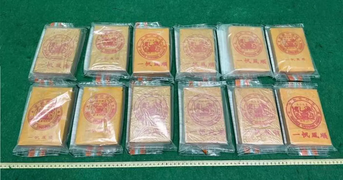 海關機場檢4公斤懷疑海洛英 市值約290萬拘21歲男