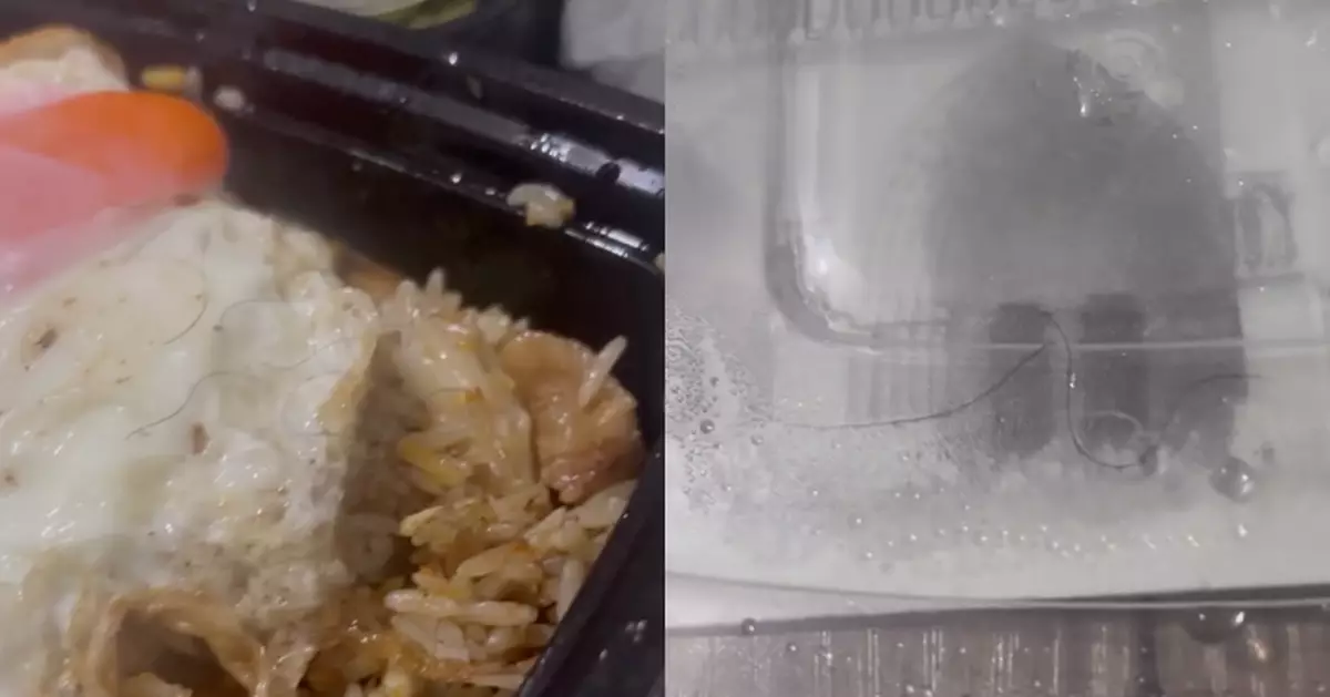 顧客叫外賣炒飯驚見大量不明毛髮嚇壞報警　網民直呼恐怖：擺明特登搣落去
