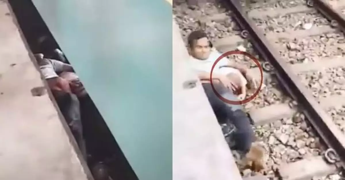 1歲童意外跌落火車路軌  孟加拉父急跳下肉身護子躲駛過列車奇蹟冇事