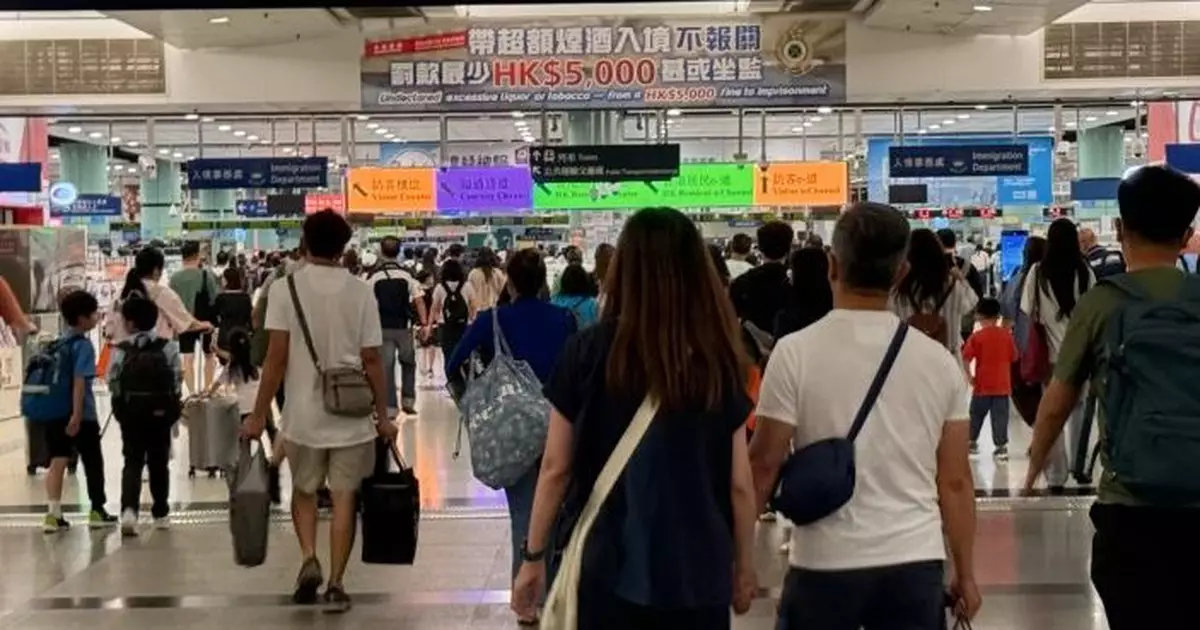 截至晚上9時　近18.4萬人次內地旅客抵港