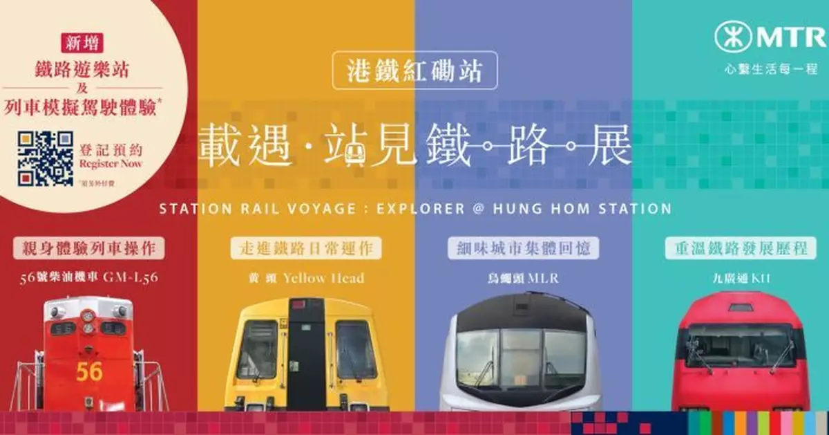 港鐵紅磡站展覽新增互動區 小童可穿制服體驗模擬駕駛列車