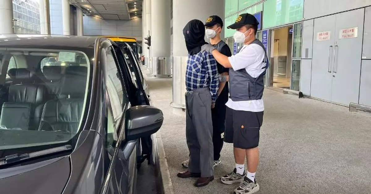 海關機場破販毒案拘大馬入境男子