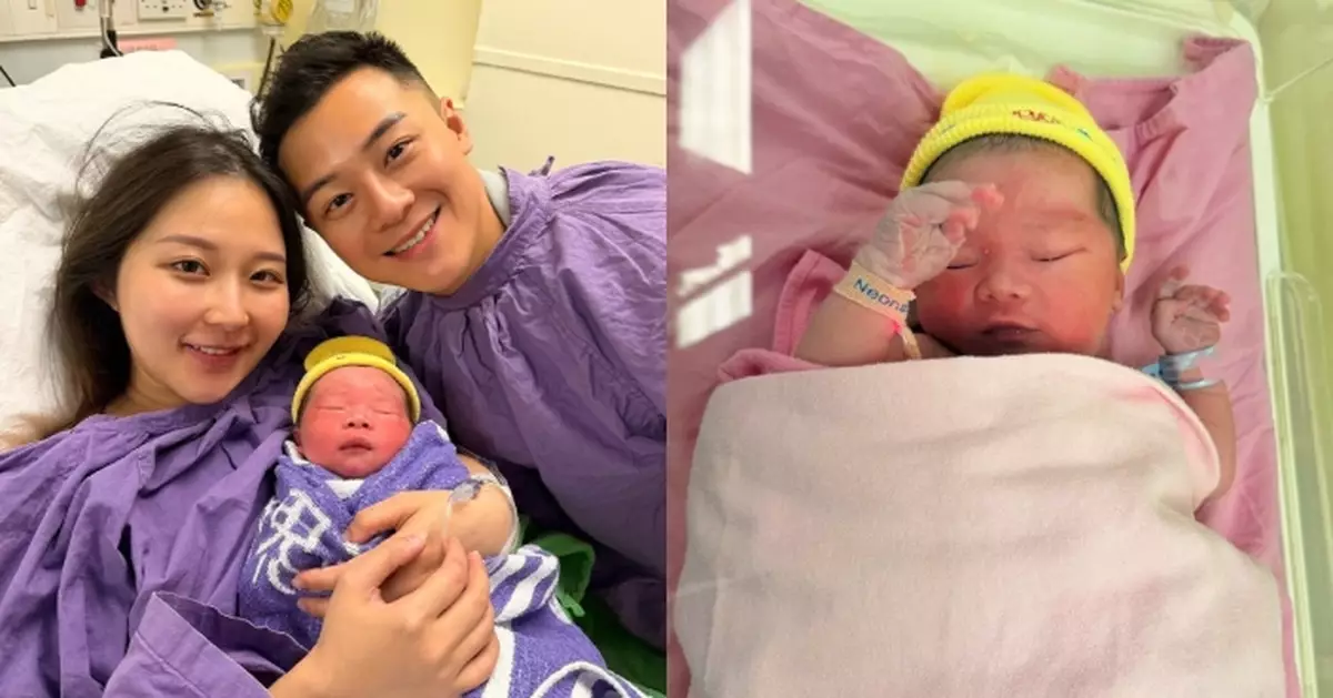 關曜儁晒溫馨合照宣布三仔平安出世 爆被老婆勒令：唔該你紮咗佢