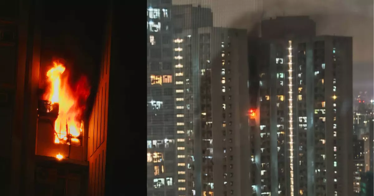 慈雲山慈樂邨樂誠樓單位起火 約120居民疏散有人逃到天台待救
