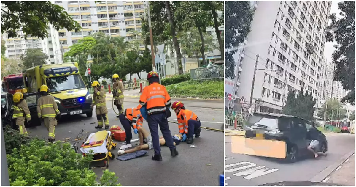 屯門私家車撞欄車cam揭男子半身「掛」車門 司機棄車遺逾200電子煙彈及牛肉刀