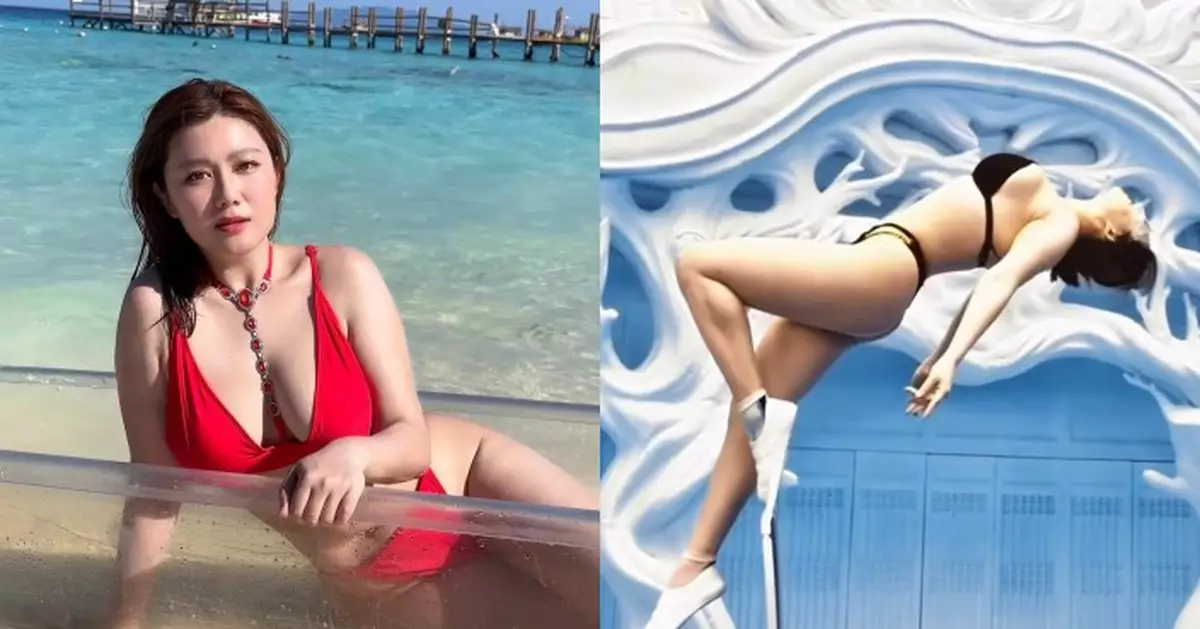 前TVB「咪神」白雲水底化身美人魚 倒掛金勾騷爆乳