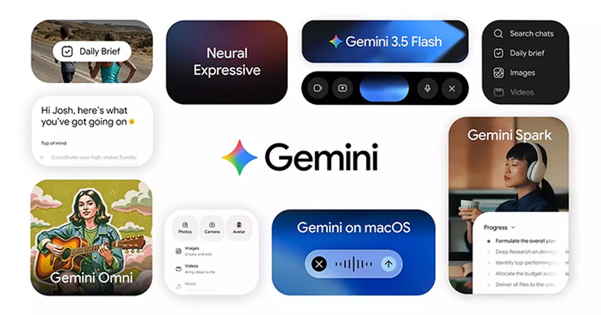 Google I/O重點攻AI代理 Gemini 3.5、Omni、Spark齊登場 秋季將推出智能眼鏡