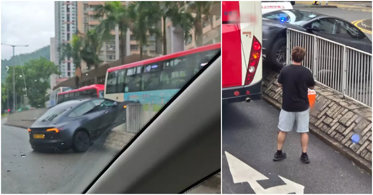 將軍澳私家車剷石壆後撞旅巴　車上3歲童及女子受傷送院