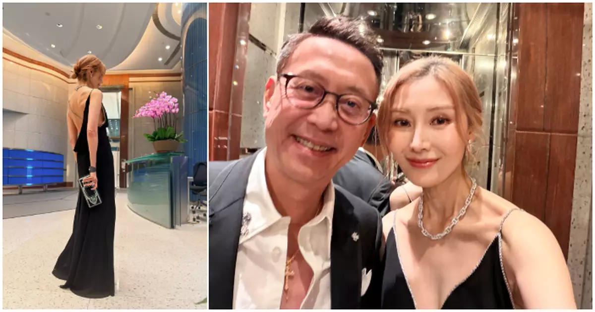 李嘉欣性感爆表真空上陣現身胡智同豪門婚宴  晚裝設計驚險側身疑走光