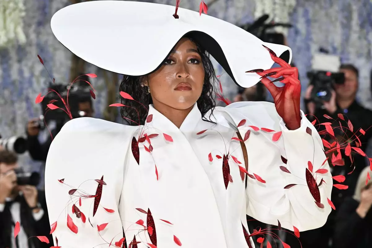 大坂直美於2026年5月4日周一在紐約出席大都會藝術博物館服裝學院慈善晚宴，慶祝「服裝藝術」展覽開幕。（美聯社圖片/Evan Agostini/Invision） AP圖片
