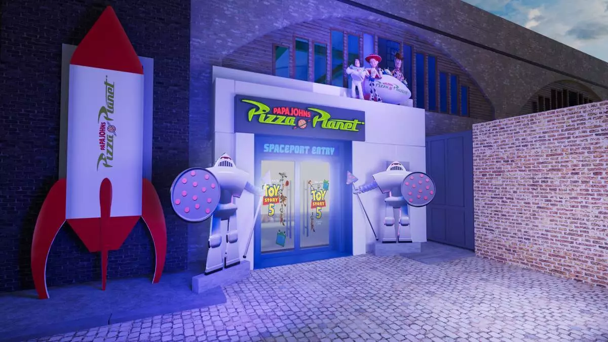 倫敦Papa Johns Pizza Planet概念圖。 AP圖片