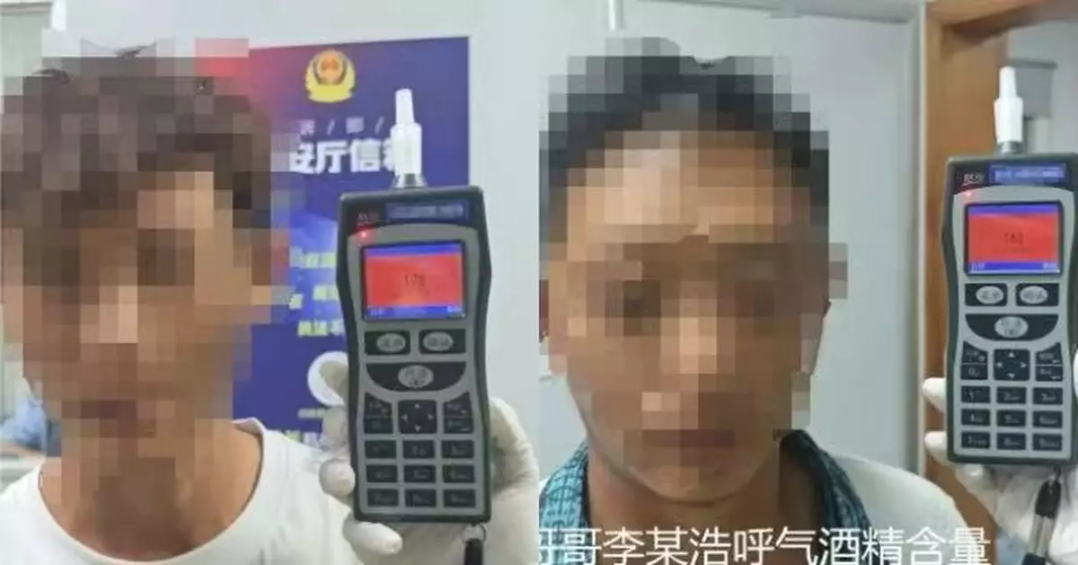 哥哥撞車弟弟幫手挪車 廣東交警到場一查揭雙雙醉駕