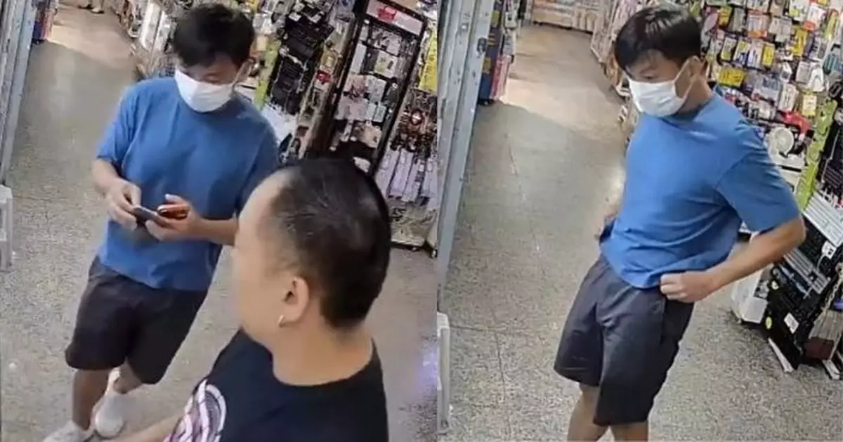 荃豐中心口罩男扮客偷走手機　店東女兒上載天眼片段緝兇