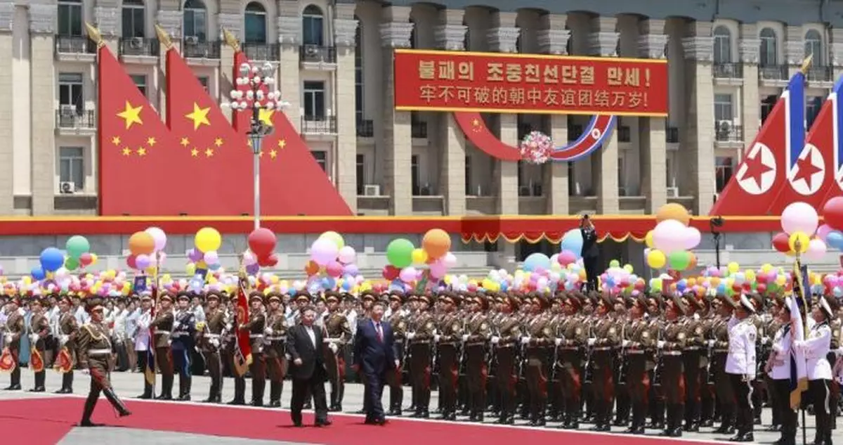 習近平展開對朝鮮國事訪問　金正恩平壤舉行盛大歡迎儀式