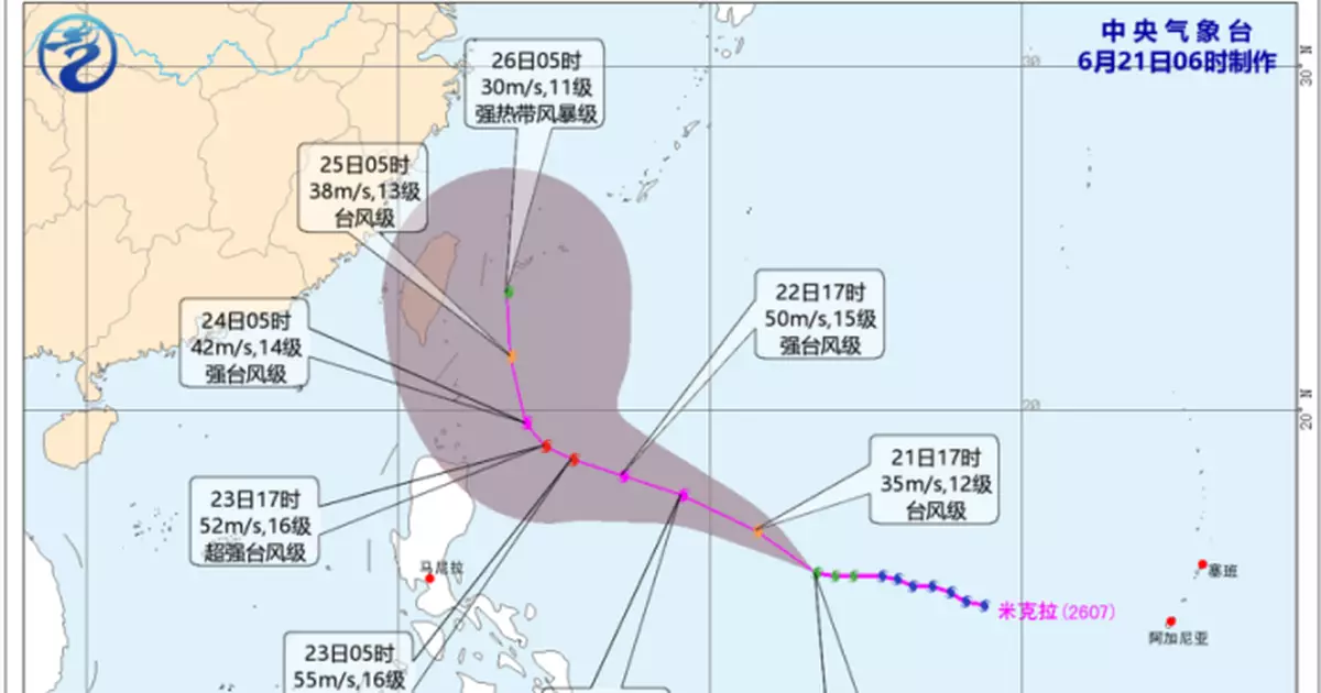 颱風「米克拉」最新路徑圖曝光  「大迴轉」北移　