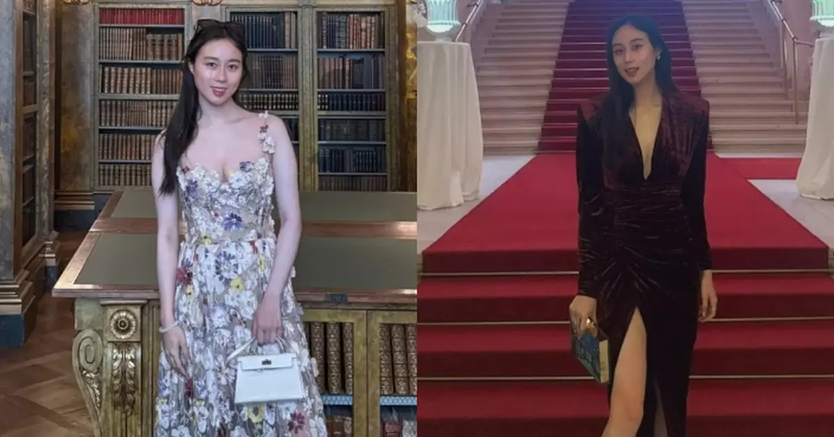 賭王千金何超欣維也納賞歌劇品紅酒 兩套造型輪住換性感又高貴