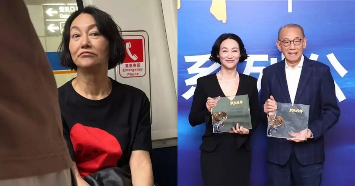 影后惠英紅商務艙零遮掩被偶遇 低調親民獲激讚 演藝公益雙領域貢獻獲表揚