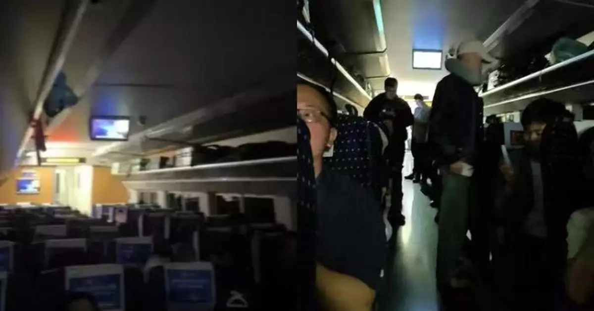 廣州開往四川高鐵受電弓遭擊中困隧道逾2小時 斷電無冷氣乘客焗到全身濕透