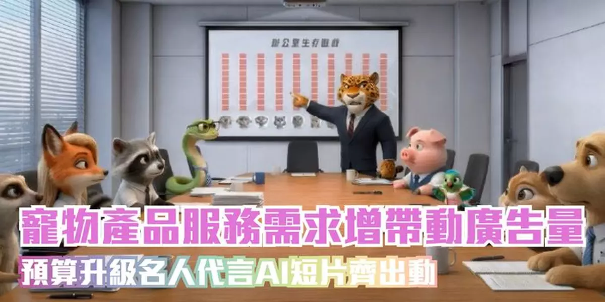 寵物產品服務需求增帶動廣告量 預算升級名人代言AI短片齊出動