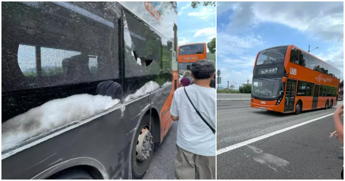 北大嶼山公路有巴士閃避切線車失控撞欄　車窗碎裂乘客輕傷送院