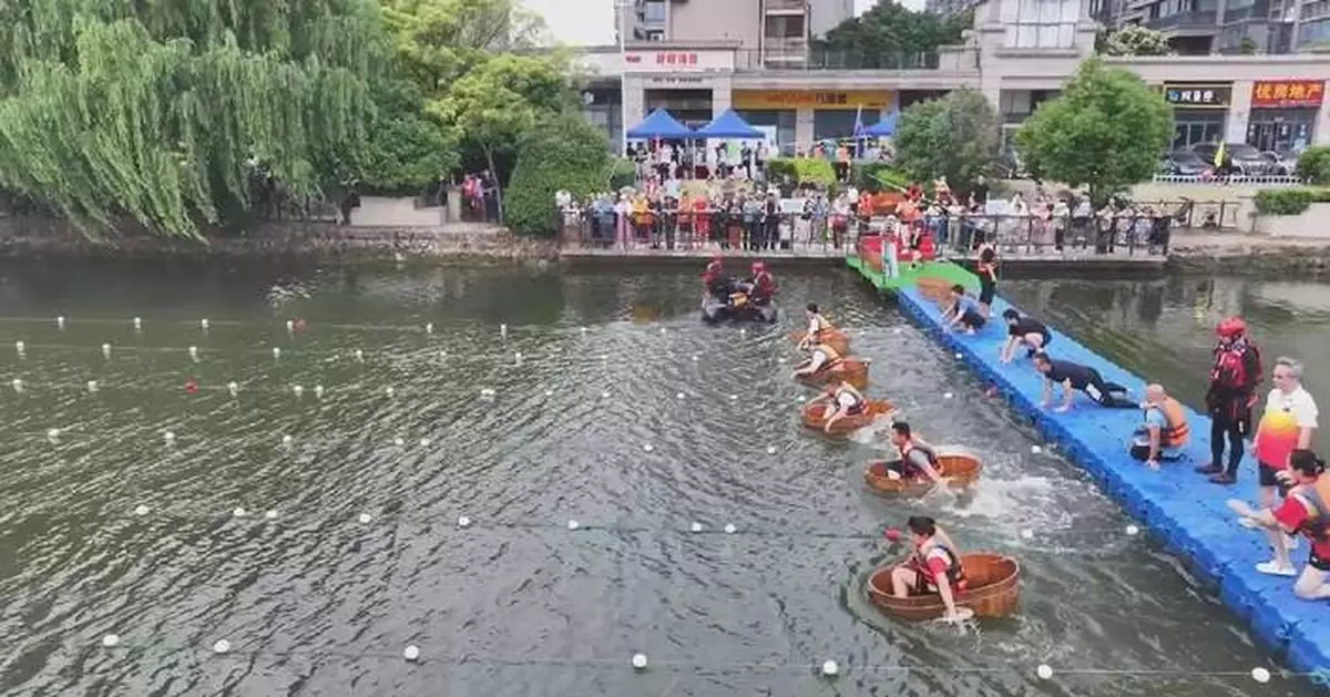 江蘇張家港菱桶競渡迎端午 獨特水鄉傳統吸引遊客