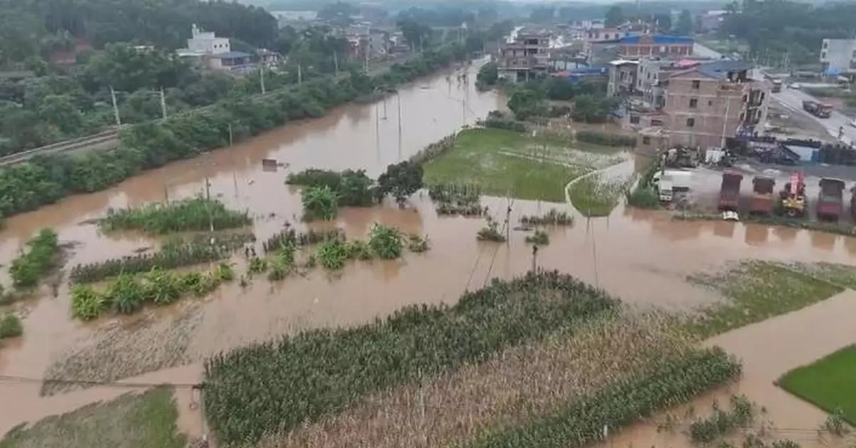 廣西暴雨致河堤決堤淹浸農田 當局疏散村民堵塞決口