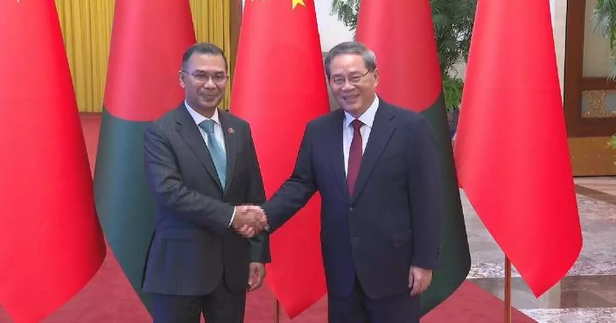 李強為孟加拉總理舉行歡迎儀式